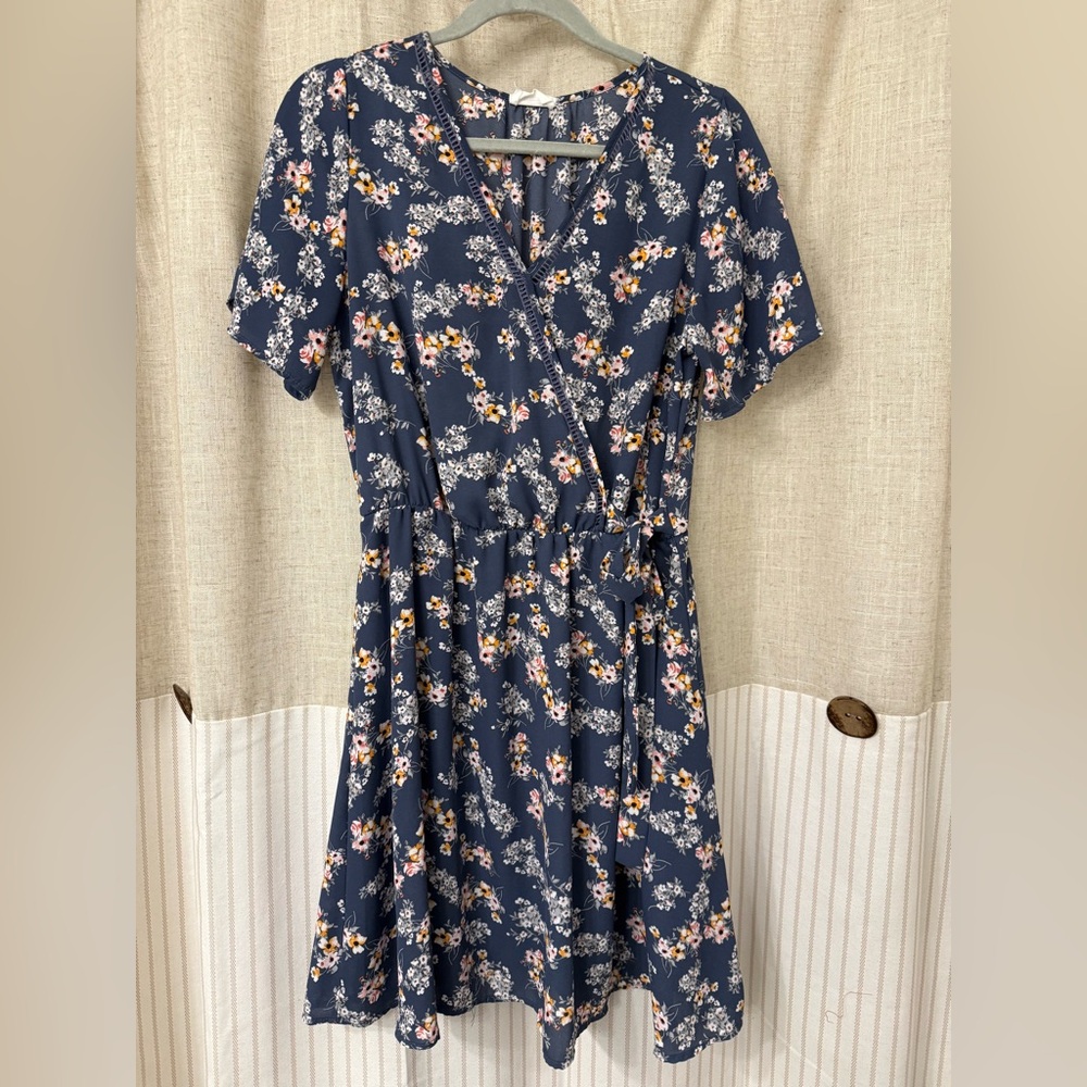 Sienna Sky Blue Floral Midi Dress